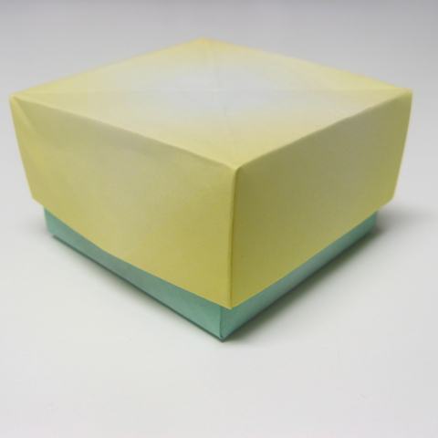 how to origami box - box with lid