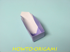 how to origami square box instruction 21