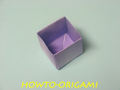 how to origami square box instruction 25