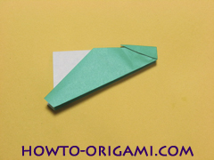 Airplane with round ended nose origami instruction 12 - How to make airplane origami instructions for kids