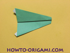 Airplane with round ended nose origami instruction 14 - How to make airplane origami instructions for kids