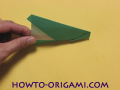 Airplane with round ended nose origami instruction 15 - How to make airplane origami instructions for kids