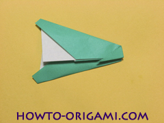 Airplane with round ended nose origami instruction 16 - How to make airplane origami instructions for kids