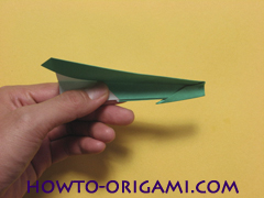 Airplane with round ended nose origami instruction 19 - How to make airplane origami instructions for kids