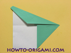 Airplane with round ended nose origami instruction 7 - How to make airplane origami instructions for kids