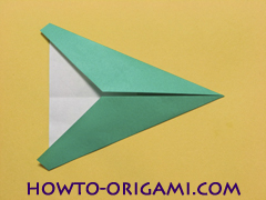 Airplane with round ended nose origami instruction 8 - How to make airplane origami instructions for kids