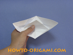 Boat origami - how to origami a boat instruction 29