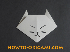 how to origami cat instruction 12 - easy origami for kids