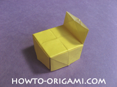 chair origami, how to origami a chair instruction25 - easy origami for child