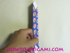 Chopstick wrapper origami - How to make chopsticks wrapper origami instruction no.12