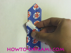 Chopstick wrapper origami - How to make chopsticks wrapper origami instruction no.15