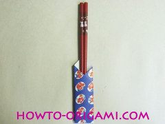 Chopstick wrapper origami - How to make chopsticks wrapper origami instruction no.18
