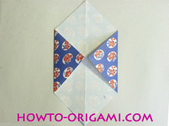 Chopstick wrapper origami - How to make chopsticks wrapper origami instruction no.6