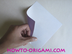 Chopsticks origami - How to make Chopsticks cover origami instruction step 1