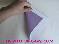 Chopsticks origami - How to make Chopsticks cover origami instruction step 3