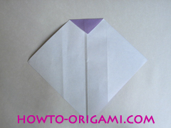 Chopsticks origami - How to make Chopsticks cover origami instruction step 8