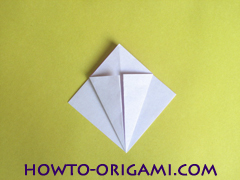 Flower origami instruction 13 - how to origami a morning glory flower - easy origami instruction for kids