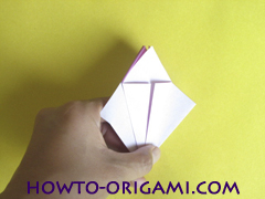 Flower origami instruction 14 - how to origami a morning glory flower - easy origami instruction for kids