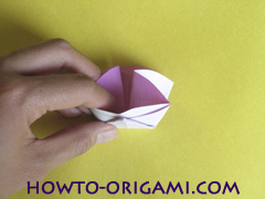 Flower origami instruction 22 - how to origami a morning glory flower - easy origami instruction for kids