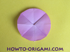 Flower origami instruction 23 - how to origami a morning glory flower - easy origami instruction for kids