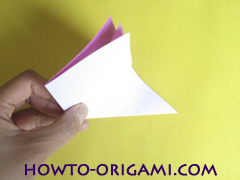 Flower origami instruction 7 - how to origami a morning glory flower - easy origami instruction for kids
