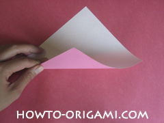 Flower tulip origami - how to origami flower tulip instruction 1