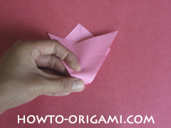 Flower tulip origami - how to origami flower tulip instruction 7