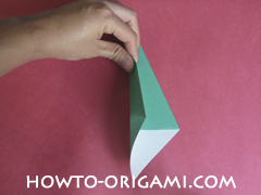 Flower stem origami - how to origami stem for flower instruction 6 for children