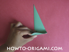 Flower stem origami - how to origami stem for flower instruction 8 for children