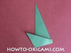 Flower stem origami - how to origami stem for flower instruction 9 for children