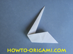 Swan origami - How to make swan origami instruction 13 - Child origami