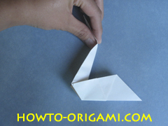Swan origami - How to make swan origami instruction 14 - Child origami