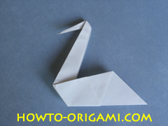 Swan origami - How to make swan origami instruction 15 - Child origami