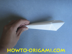 Swan origami - How to make swan origami instruction 9 - Child origami
