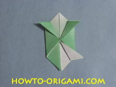 Turtle origami - How to origami turtle instruction 16 - Kid's origami