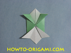 Turtle origami - How to origami turtle instruction 17 - Kid's origami