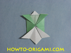 Turtle origami - How to origami turtle instruction 19 - Kid's origami