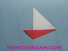 Boat origami - how to origami Yacht instruction12