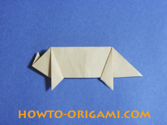how to origami a pig instruction 21