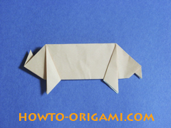 how to origami a pig instruction 23